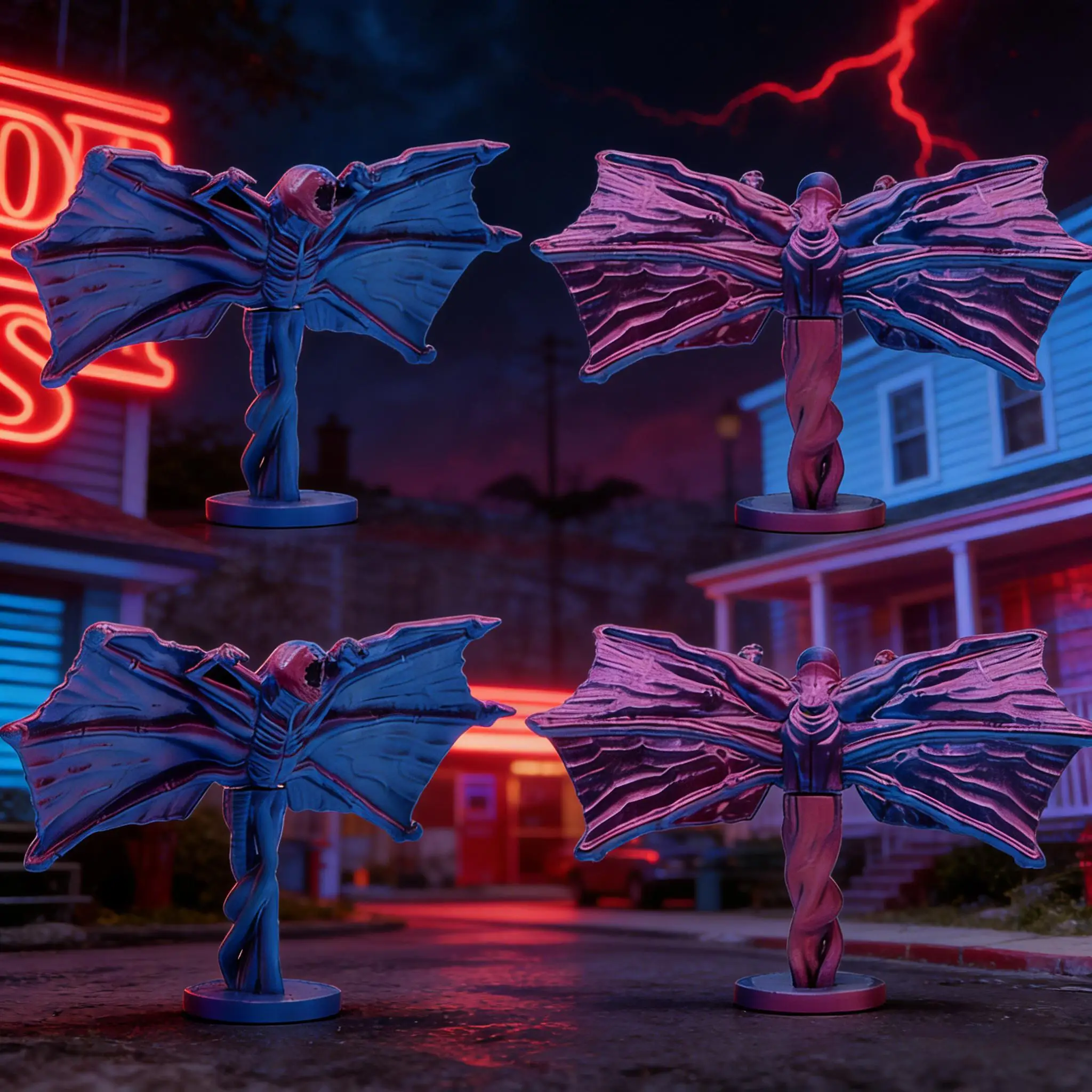 

New Color Printing Mind Flayer Demogorgon Horror Steve's Carnivorous Plant Figures Display Monster Collectible Model Dolls Toys