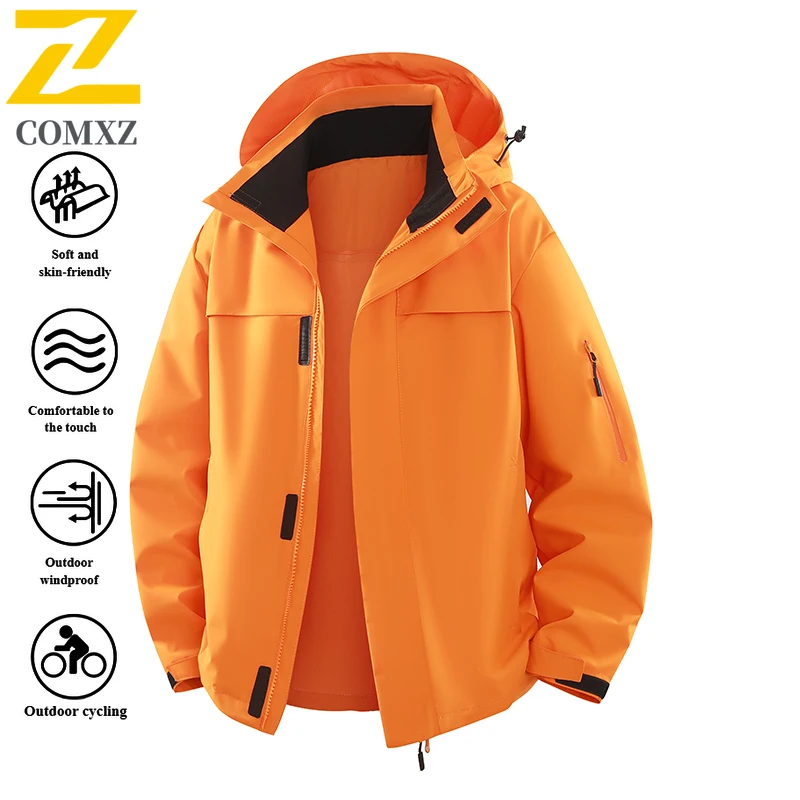 

Куртка для пар, новинка 2025 года, мягкая ветрозащитная водонепроницаемая дышащая куртка с капюшоном, уличная куртка для кемпинга и альпинизма