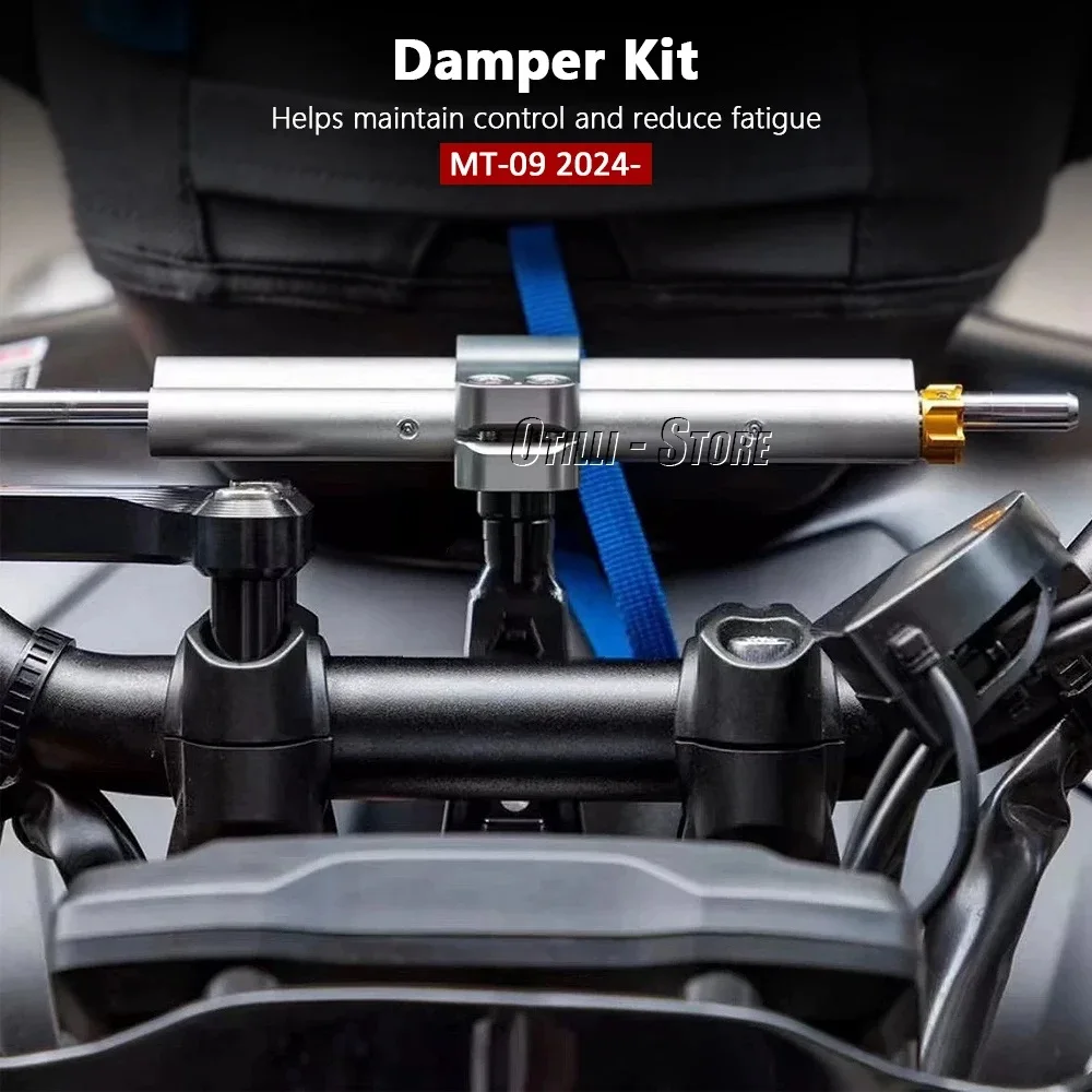 

New Motorcycle Fiber Carbon Steering Stabilize Damper Mounting Bracket Kit For Yamaha MT09 MT 09 MT-09 SP MT 09 2024 2025