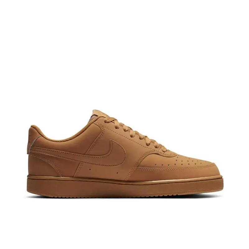 Nike Court Vision 1 Low Comfortable Classic Casual Durable Outdoor Couple Sports Low Top Board Shoes Men and Women Wheat Color