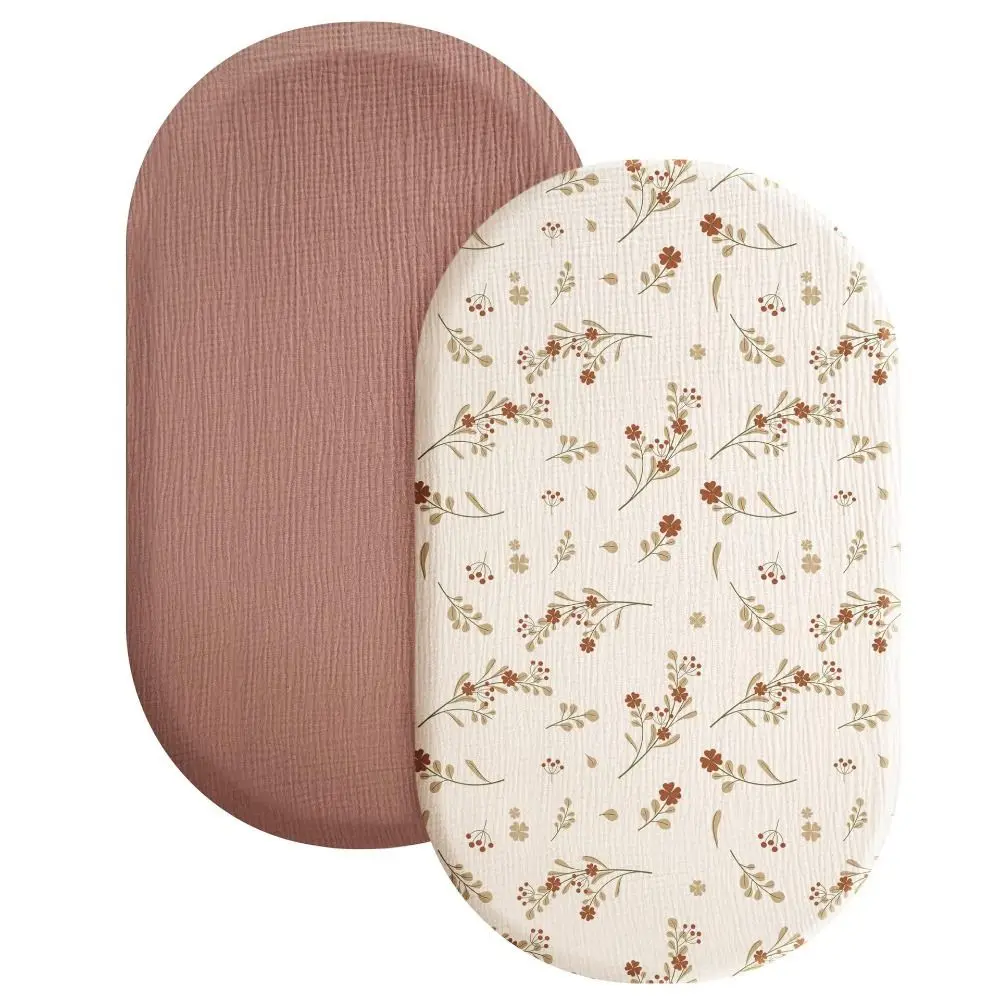 New Printed Fitted Bassinet Sheet Removable Newborn Crib Fitted Sheets Nursing Table Changing Pad Cover Cradles Mattress Cover