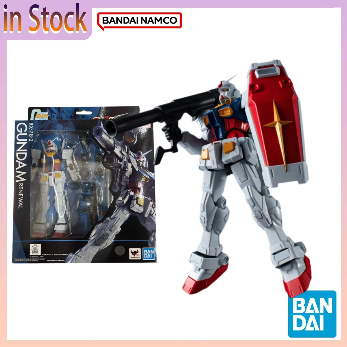 

In Stock BANDAI Oficial Genuine Gundam Universe Model Kit Figures GU RX-78-2 Gundam Renewal Anime Model Boys Toy Original Box