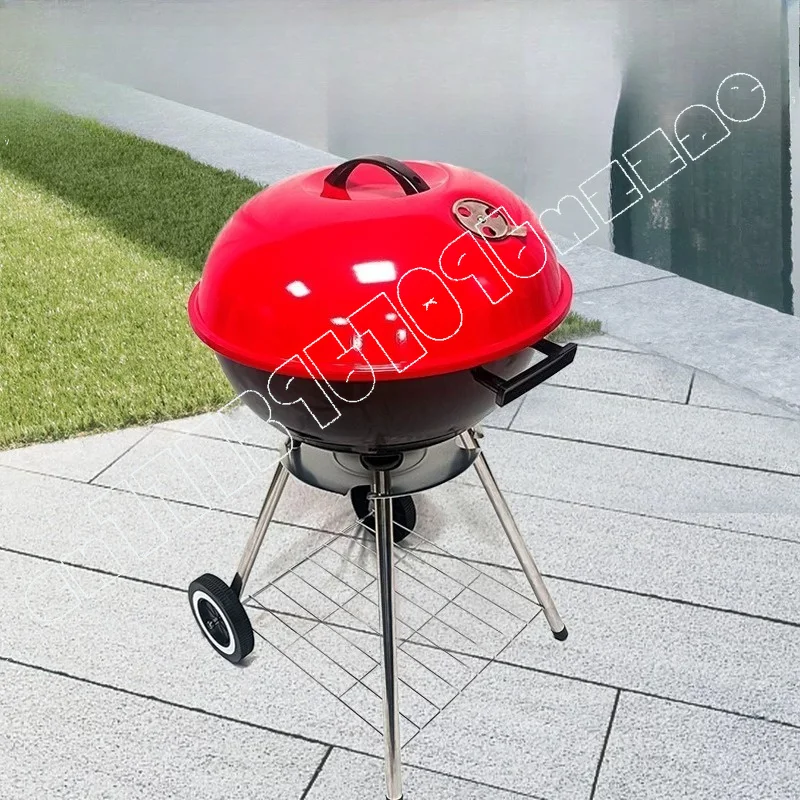American Mobile Portable Stove with Wheels, Family Courtyard Outdoor Camping, Picnic, Braised Meat Grill, Stove