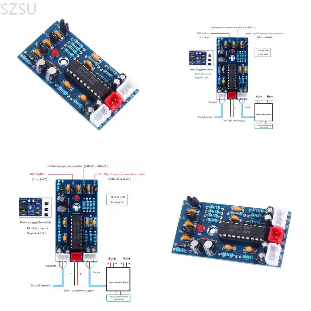 SZSU Energy Efficient Preamplifier Board For Bass Boosting In Home Sound With Simple Connection and Fidelities