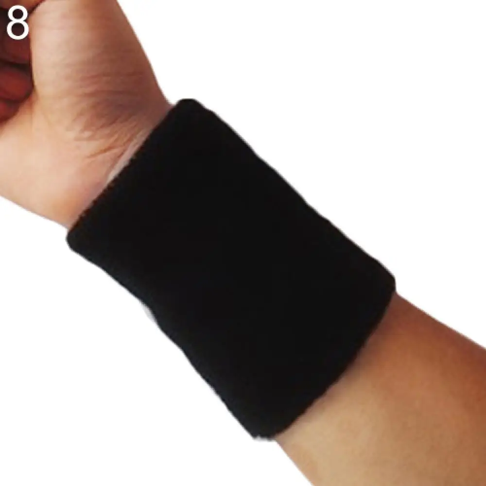 1x Sports Wrist Sweatband Tennis Squash Badminton GYM Basketball Wristband Running Sport Safety Wrist Support Muñequera 손목보호대