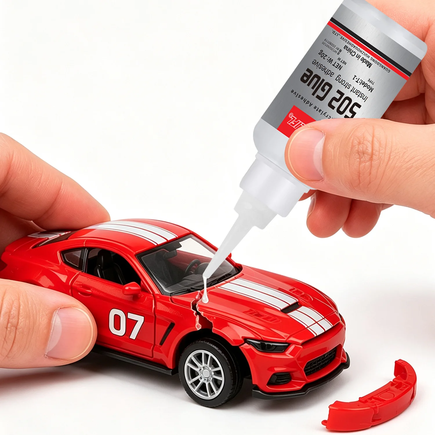 LOOLIFL 502 Super Glue 20g Multi-Purpose Instant Adhesive with Precision Applicator for Miniature Assembly & DIY Craft Fixing