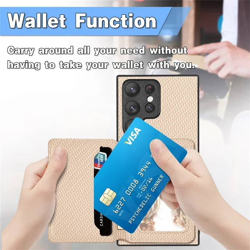 RFID Block Leather Wallet Case For Samsung Galaxy S24 S23 S21 S20 Ultra Note 20 10 S20 S 23 S24 FE S22 S 21 S10 Plus Back Cover