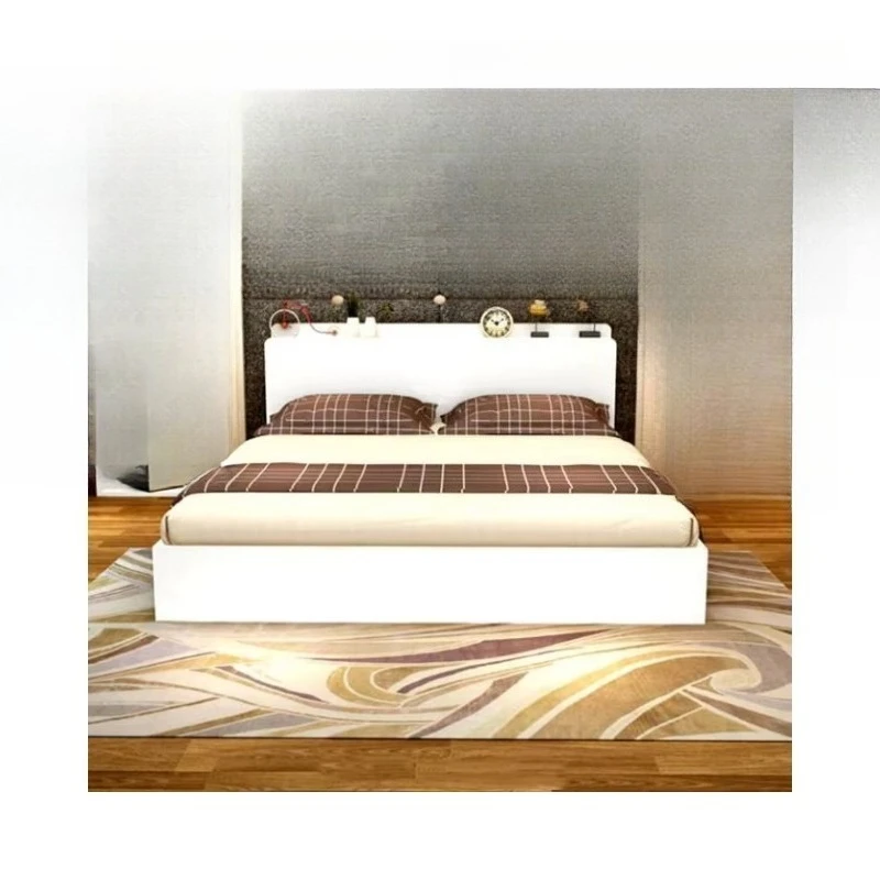 

High-quality wooden bed for bedroom furniture. Elegant design and excellent workmanship