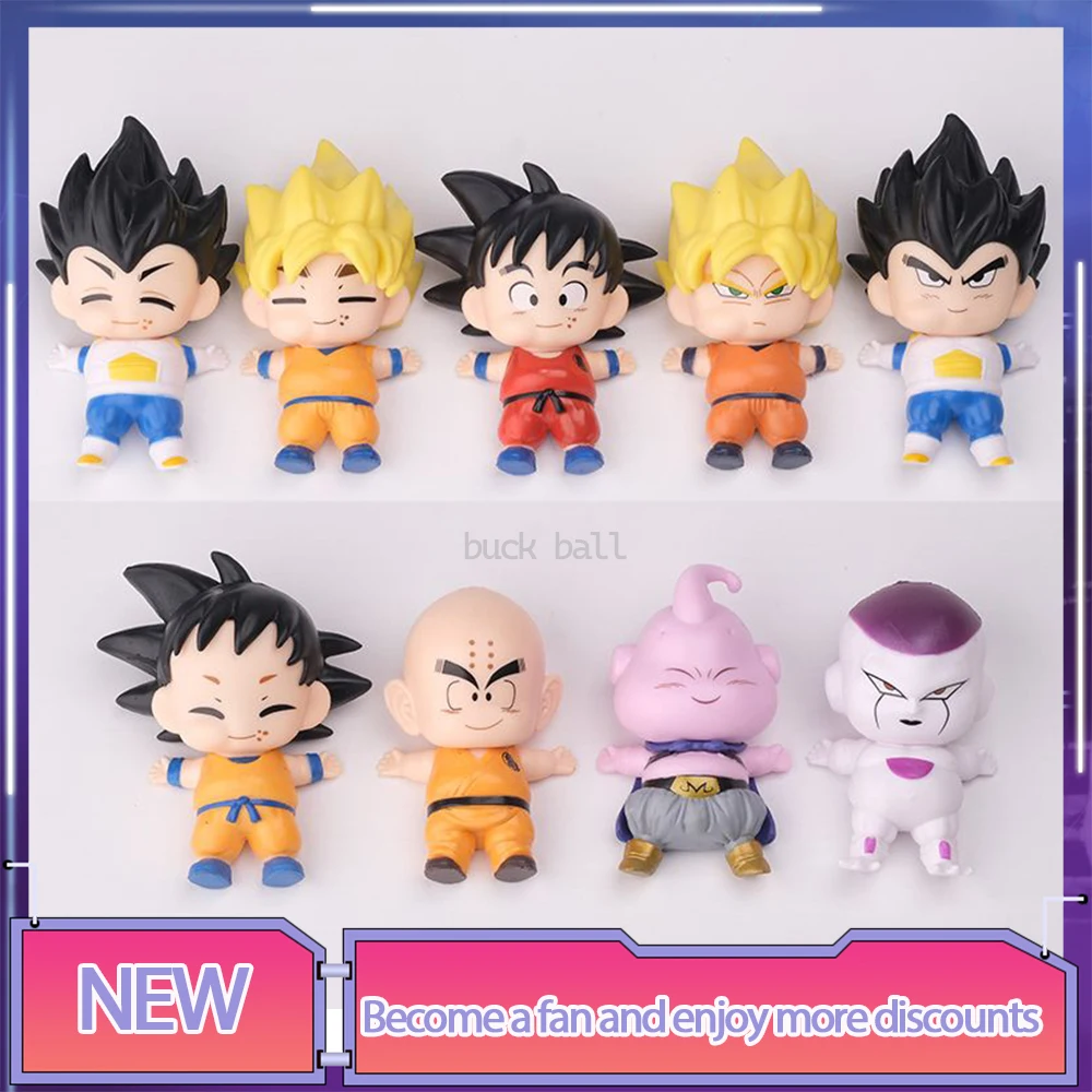 

9pcs Dragon Ball Figure Son Gohan Action Figures Son Goku Vegeta Figurine 6-8cm Pvc Doll Statue Collection Model Kids Toy Gifts