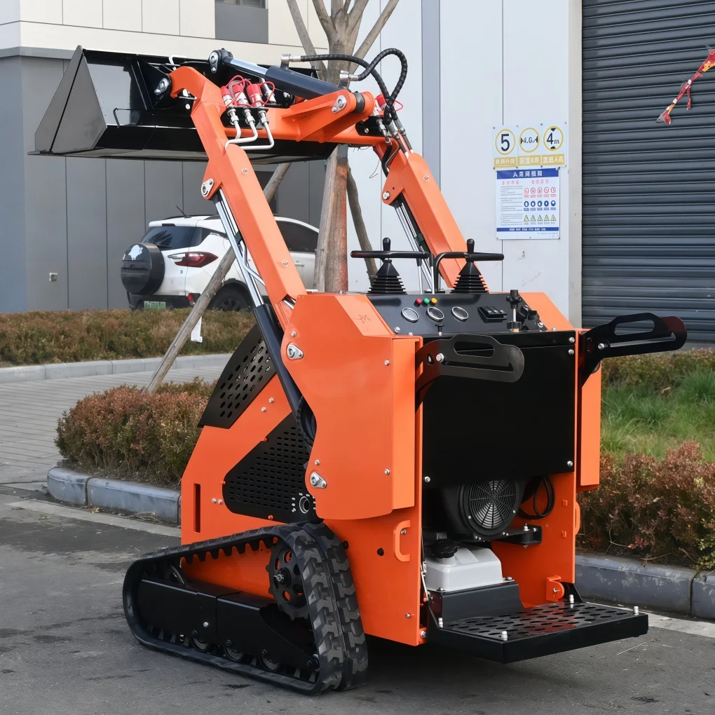 EPA/CE Triangular Track Mini Skid Steer Loader Wholesale Cheap Skid Steer for Sale Skid Steer Attachments