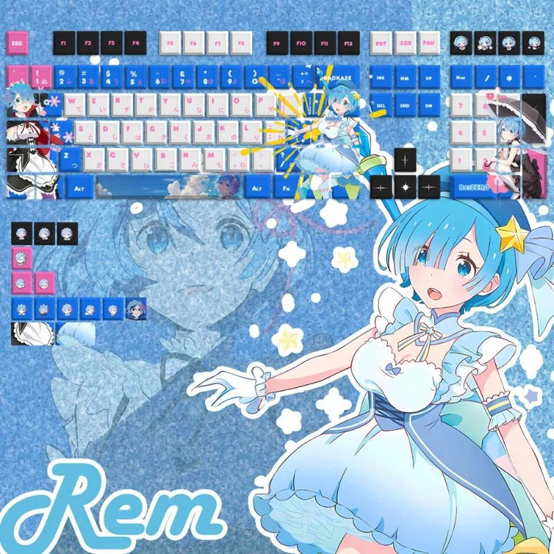 

Original Rem Keycaps Adapted To Various Mechanical Keyboards, Magnetic Shaft Keyboards Re:life in A Different World From Zero