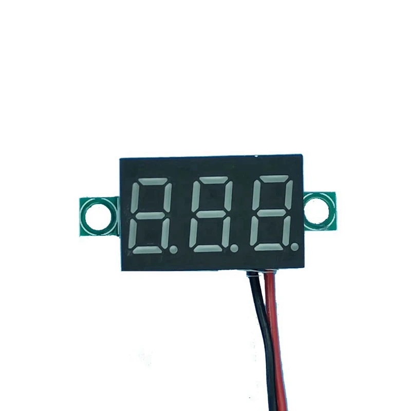 9Pcs Voltage Meter 2 Wire DC 0-32V With 3 Digit Panel LED Display Panel Mount Car Motorcycle Battery Monitor