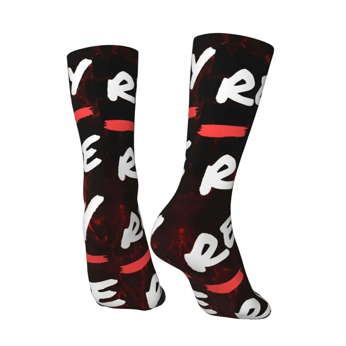 Vintage Background Men's compression Socks Unisex Ready To Race Harajuku Pattern Printed Novelty Crew Sock