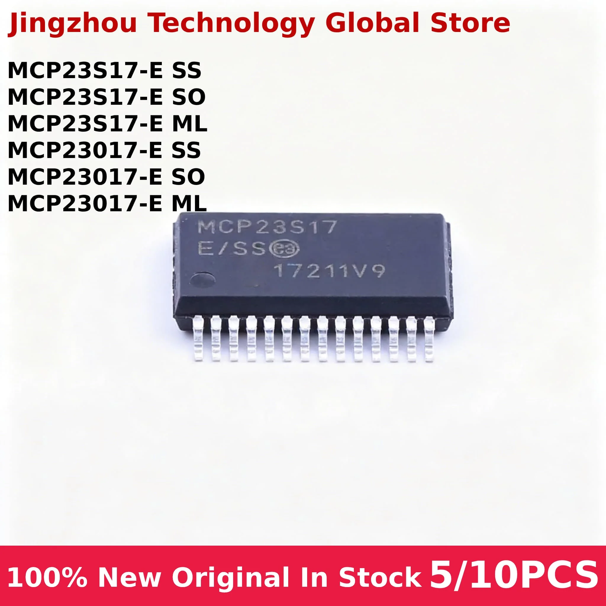 5/10Pcs MCP23S17-E SS MCP23S17-E SO MCP23S17-E ML MCP23017-E SS MCP23017-E SO MCP23017-E ML IC Chip In Stock Wholesale