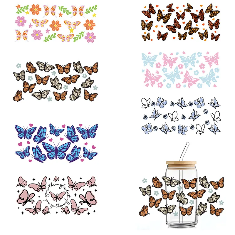 

1 UV transfer sticker Crystal Label Crystal Label dtf sticker cross-border 16oz transparent glass sticker cross-border