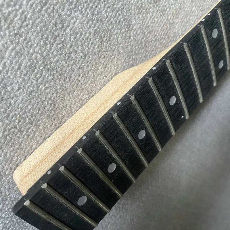 In862 cabeçote sem cortes 6 cordas st guitarra elétrica pescoço bordo + jacarandá 22 trastes 648mm comprimento das escalas substituir & peças diy inacabadas