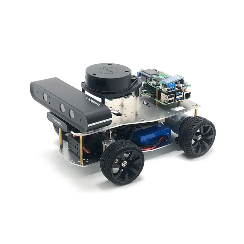 Usado para raspberry pi ros robô carro máximo 6kg carga mcnum roda de navegação por radar voz com mg513 codificador programador do motor