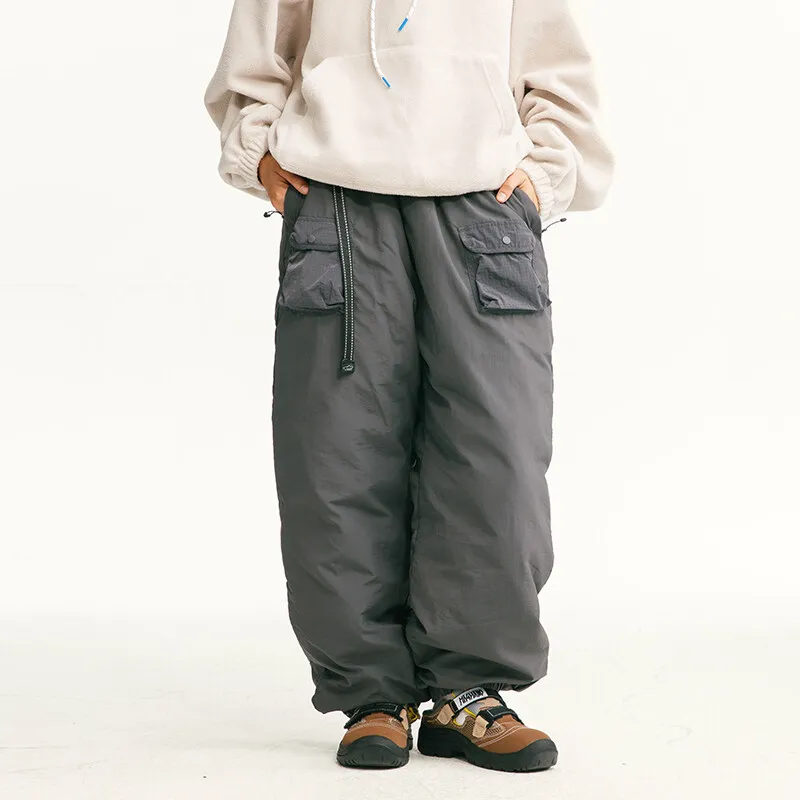 

Мужская и женская уличная одежда, модные повседневные спортивные брюки-карго из 90% утиного пуха, зимние уличные тристойкие лыжные спортивные пуховые брюки