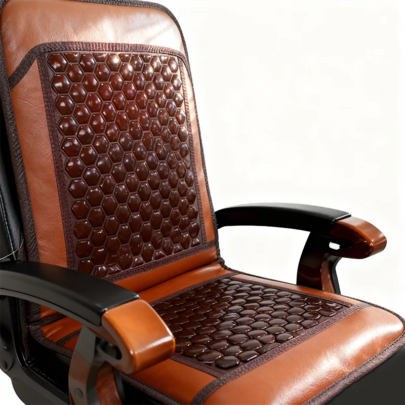 

Far Infrared Heating Mat with Germanium Tourmaline Stones Hot Stone Massage Therapy Foldable Design for Home Office Travel Relax