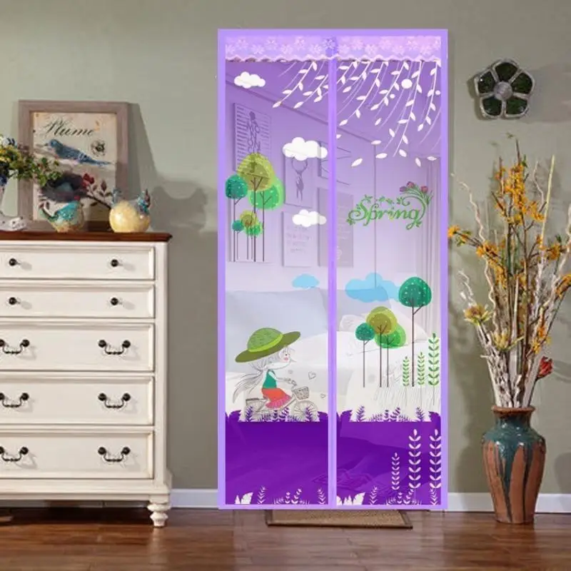 Magnetic Screen Door Mesh Curtain Anti Mosquito Net Punch Free Self Sealing Decorative Door Curtain For Home Entrance