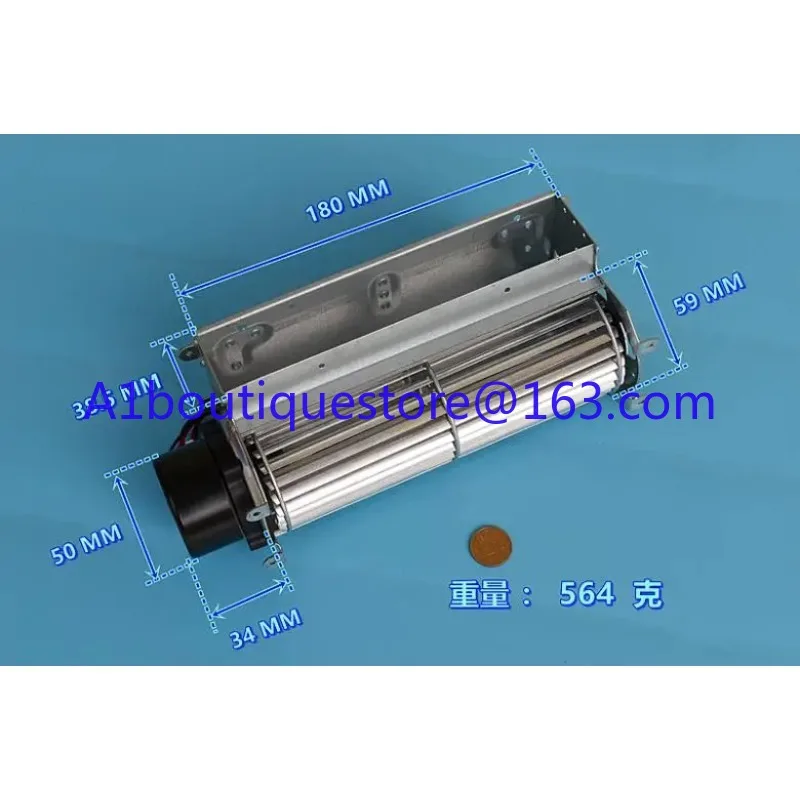 Ball Bearing Mini Large Air Volume 60180 Drum Cross Flow Fan DC Brushless Cross Flow Fan DC24V