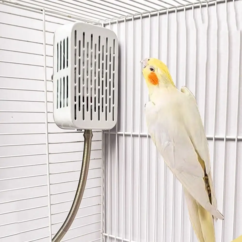 Safe Anti Bite Bird Cage Heater No Light Easy To Install Warming Heat Lamp Energy Efficient US Plug In Bird Warmer Indoor