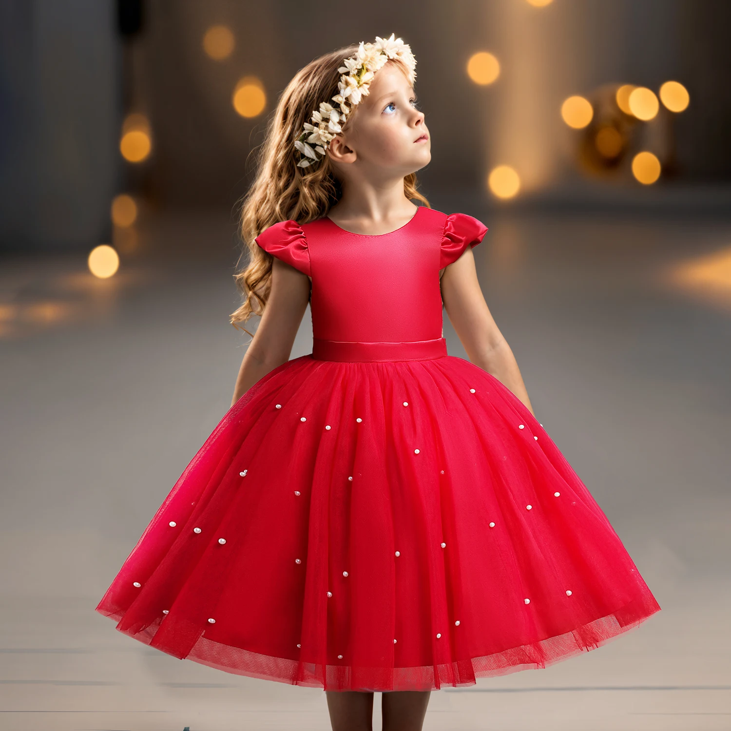 New Summer Baby Girl Dress Wedding Birthday Party Fluffy Lace Dress 1-5 Yrs Toddler Kids Dress Elegant Princess Tutu Formal Gown