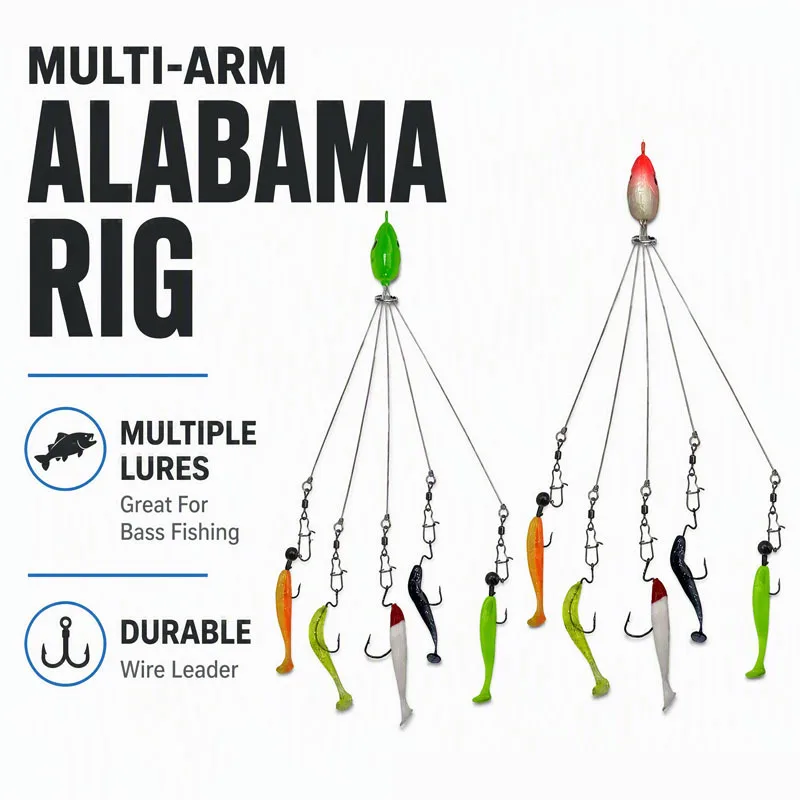Random Color Fishing Lures Fishing Soft Bait Tackle Swarm Attack Road Runner Baits Alabama Jigs Fake Baits Road Runner Baits