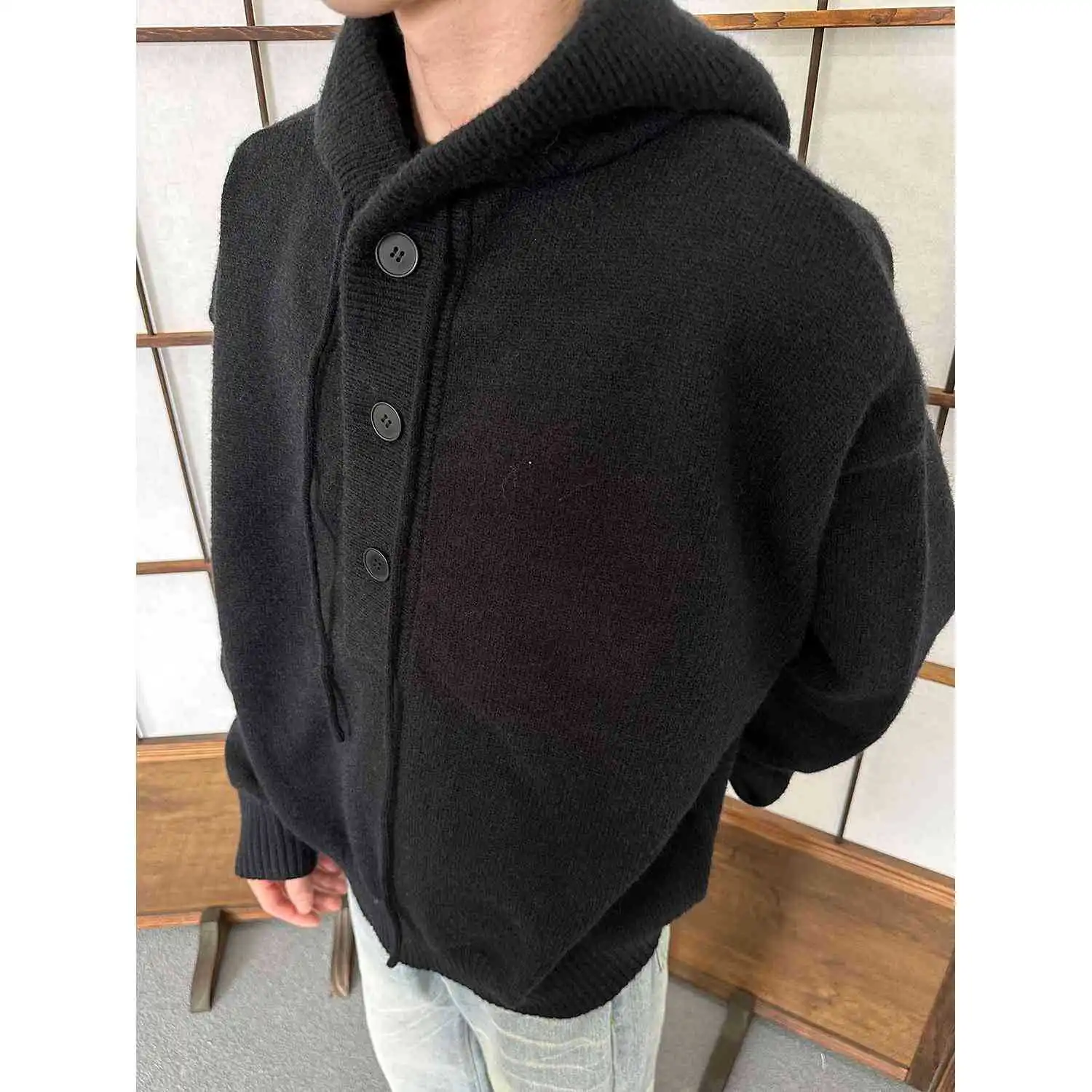 MADE EXTREME Autumn and Winter Hooded Sweater Solid Color Simple American Loose Pullovers Knit