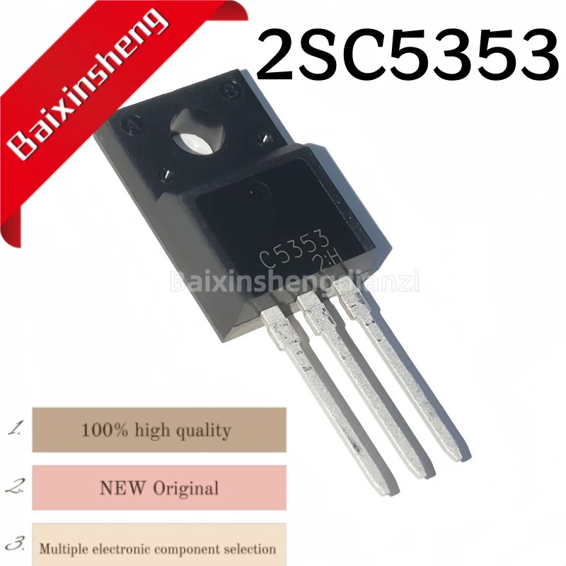 

10 pieces, brand new and of good quality, 2SC5353, C5353, TO-220F, power switch power tube