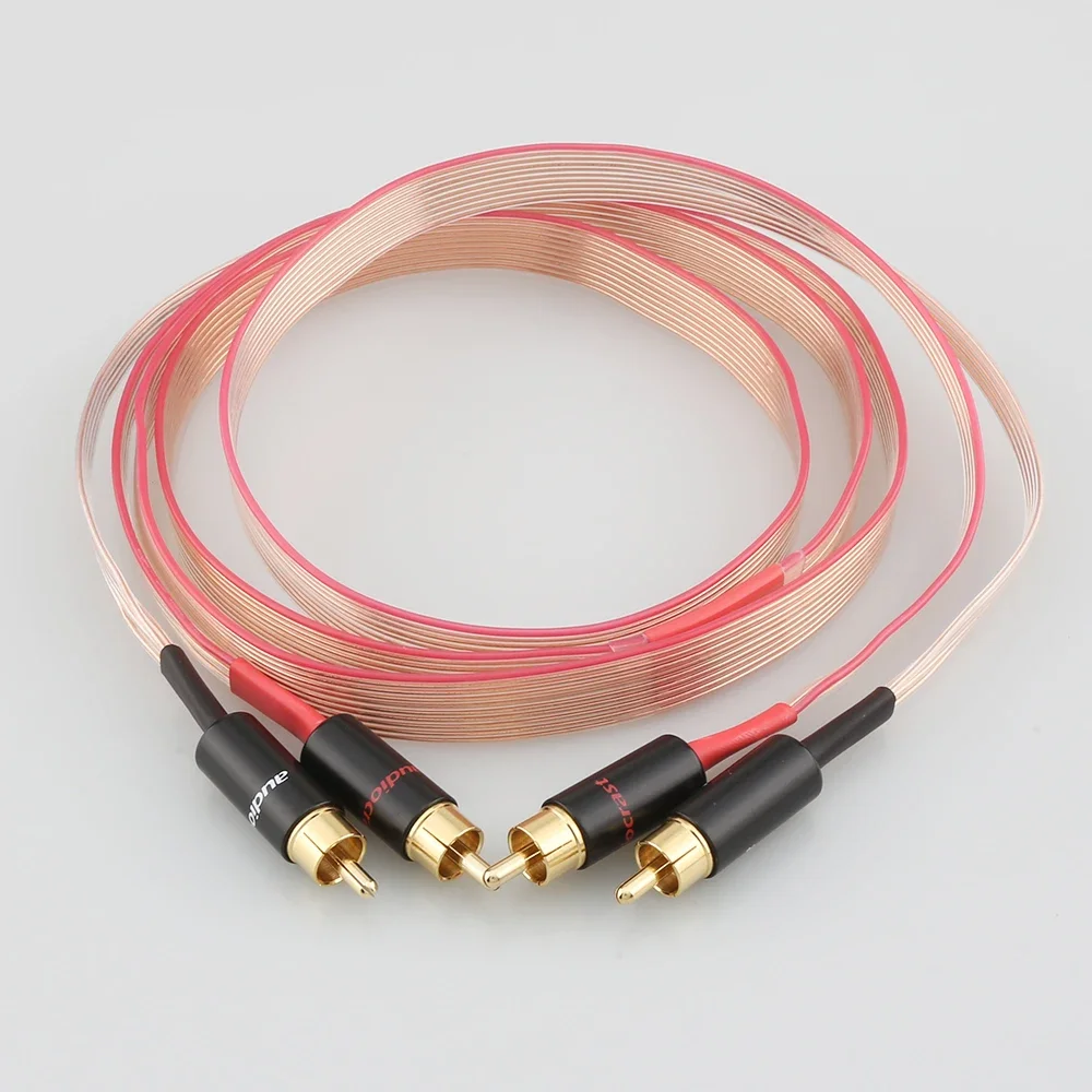 

HiFi Audiocrast FC10C Red Dawn OCC Медный сигнальный кабель RCA с позолоченным соединительным кабелем RCA