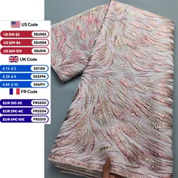 Jacquard Fabric and Lace African Gilded Lace Fabric Brocad Evening Party Dresses for Women Sewing High Quality 2025,2.5yards4160