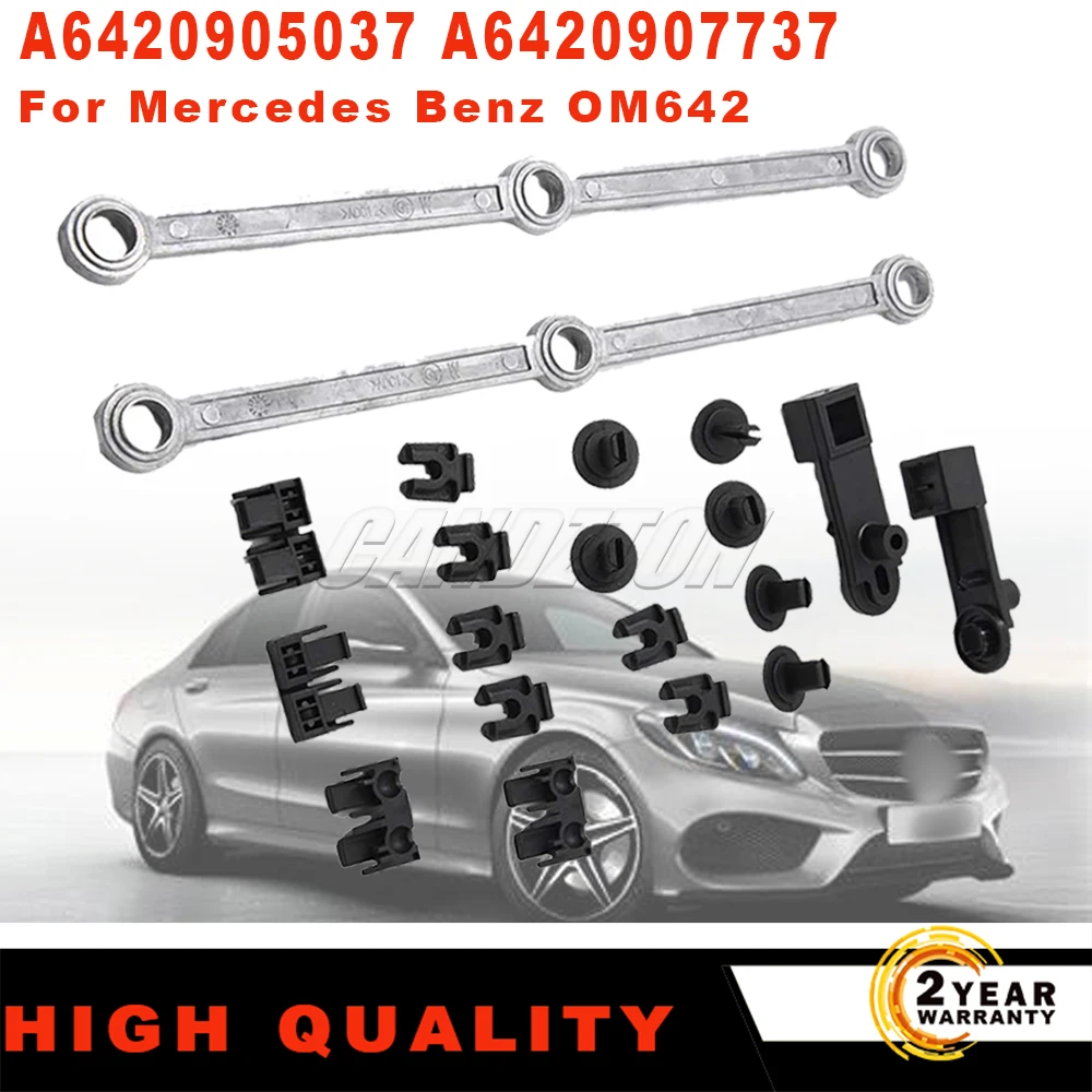 For Mercedes Benz OM642 Intake Manifold Swirl Flap Repair Runner Connecting Rod Kits 6420903237 6420907737 A6420905037