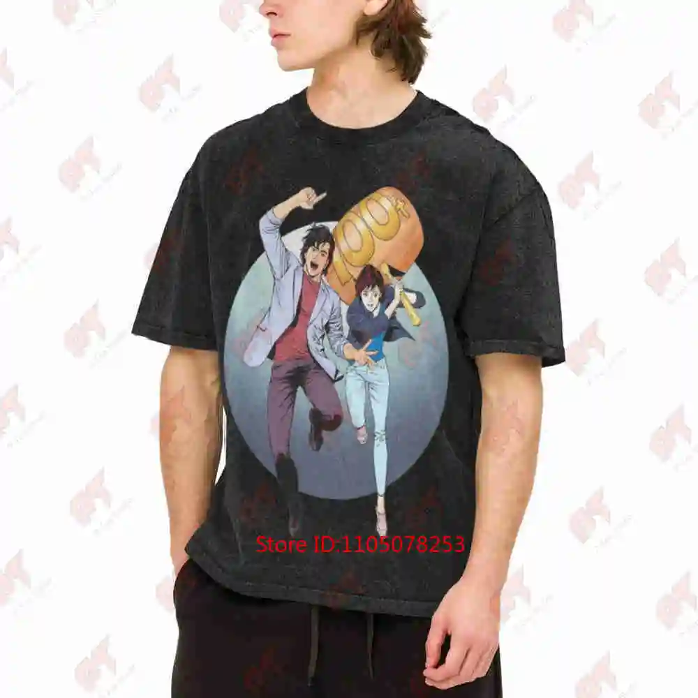 Nicky Larson 100 Tonnes Vintage Washed Tee Pure Cotton T-Shirt