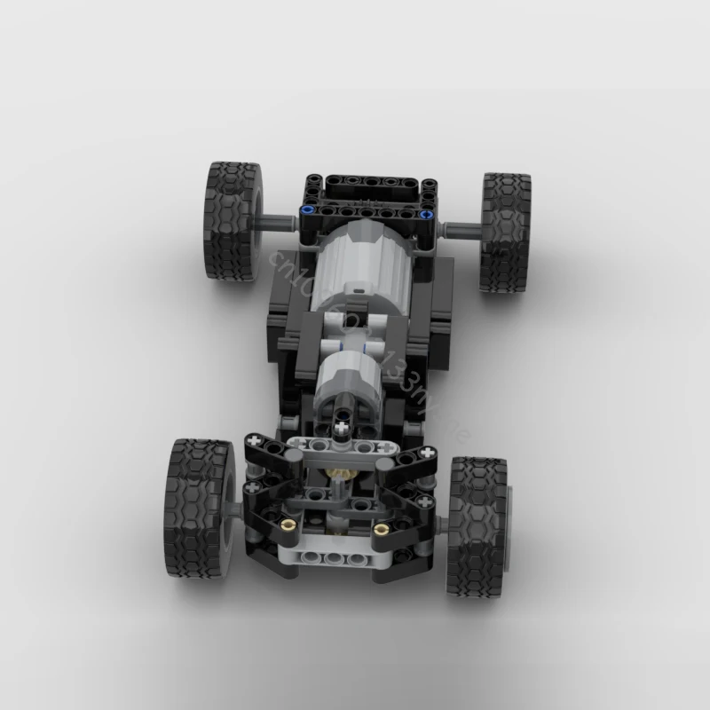 MOC テクニカル RWD シャーシ モーター付き RC カービルディングブロック DIY クリエイティブエキスパート車両組立レンガ子供のおもちゃクリスマスギフト