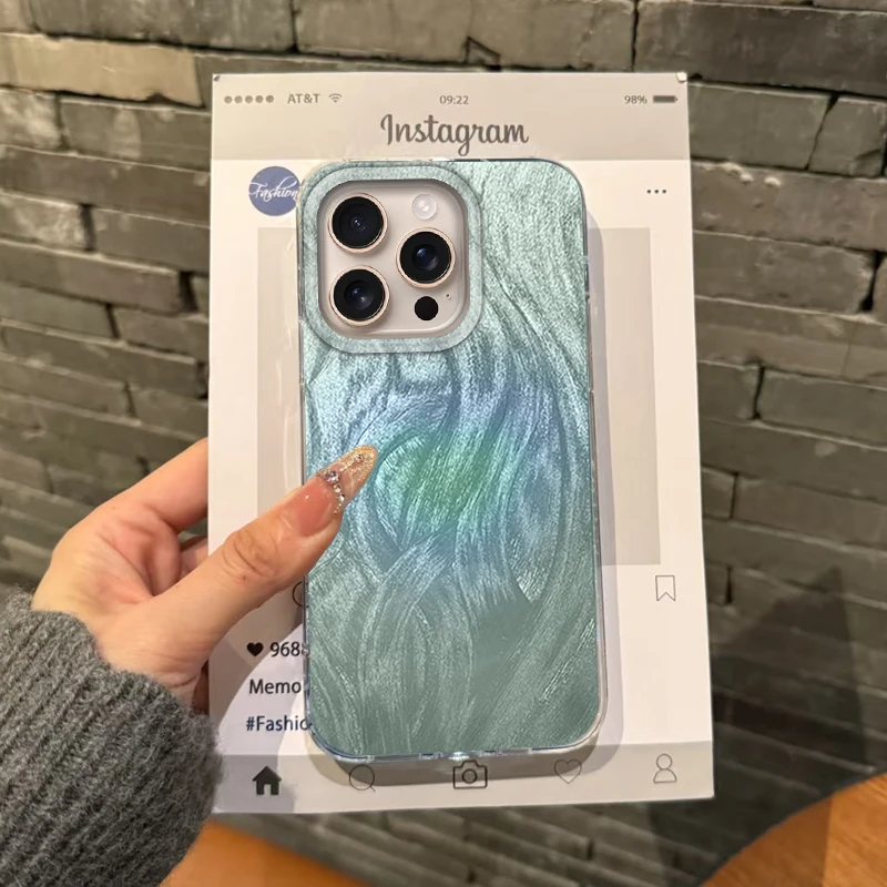 Farbverlauf Mädchen Handyhülle für Apple iPhone 16 Pro Max 16e 11 12 13 7 15 14 8 Plus X XS XR SE 2020 2022 stoßfeste Frauen Abdeckung