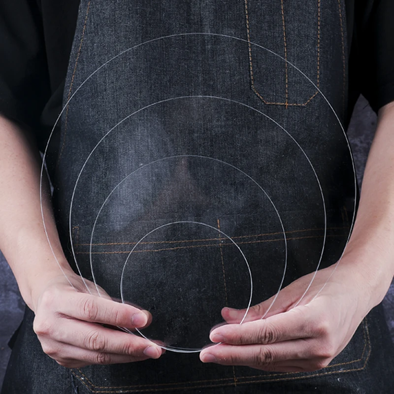 2PCS Acrylic Cake Scraper Smoother Adjustable Fondant Spatulas Cake Edge Smoother Cream Decorating DIY Kitchen Cake Tool