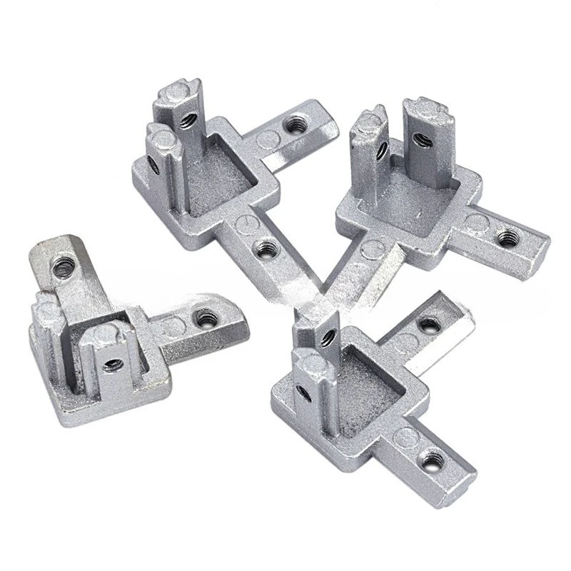 

8Pcs 3-Way End Corner Bracket Connector for European Standard Aluminum Extrusion Profile 2020 3030 4040 Series Slot with Screws