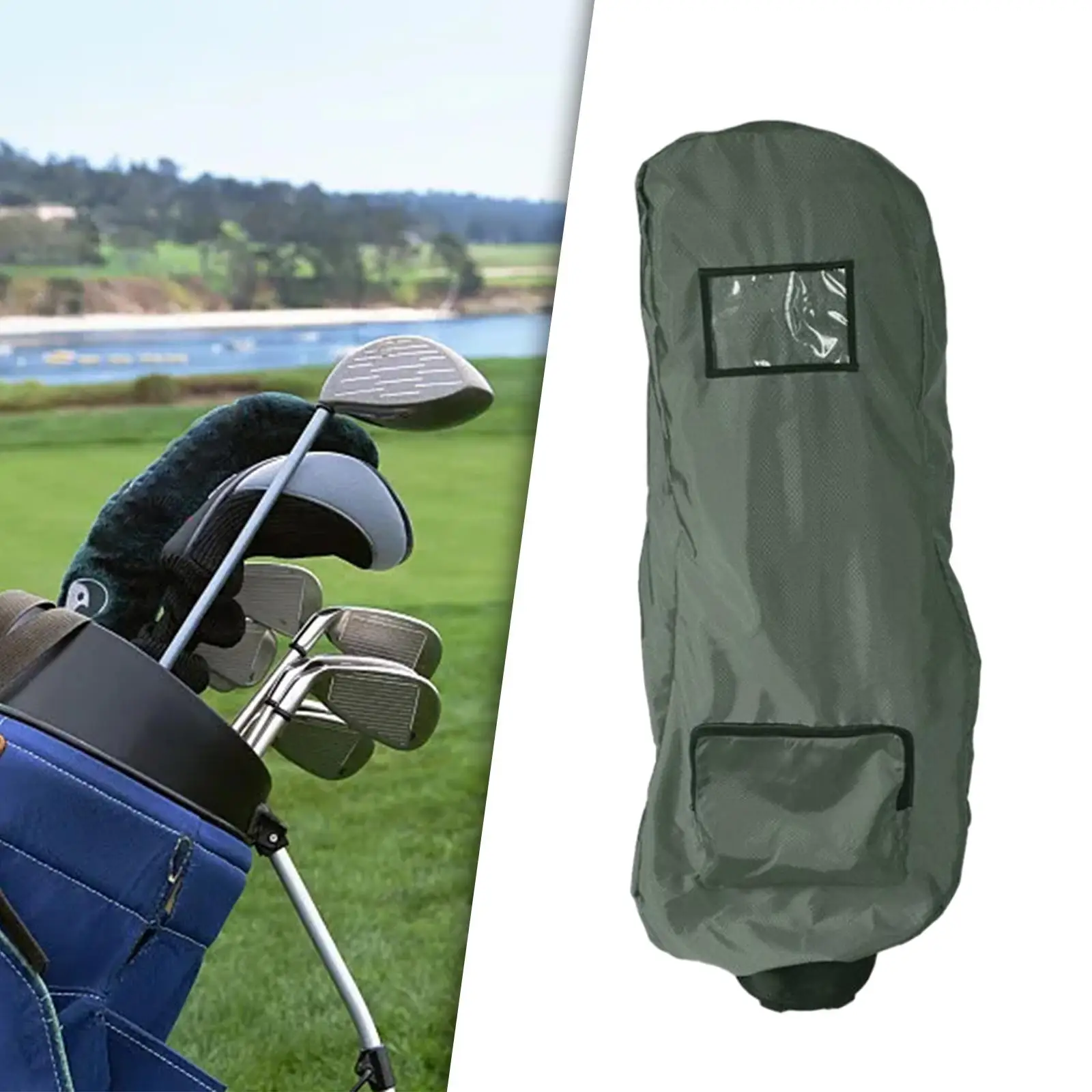 Golf Bag Rain Cover Golf Bag Raincoat for Golf Cart Course Driving Range Golf Cart Rain Women Men Golfer Protector Travel