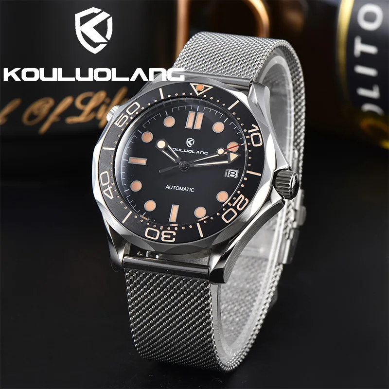 KOULUOLANG 42mm NH Series 35 movement 316L Stainless steel sapphire glass mechanical watch for men