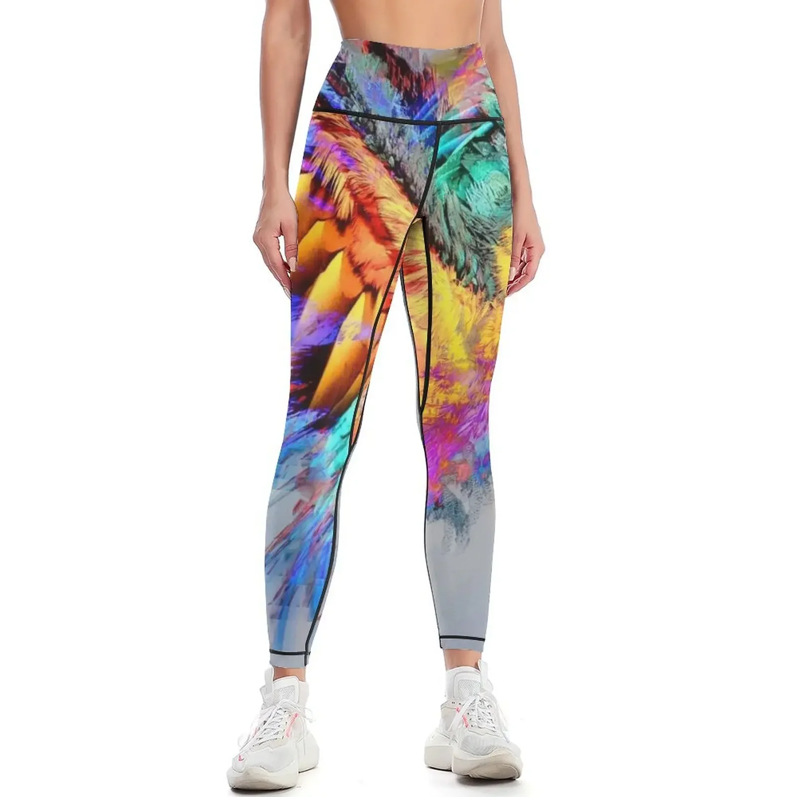 

Macaw colour burst Leggings sportswear for gym Women's high waist Golf wear legging pants raises butt Womens Leggings