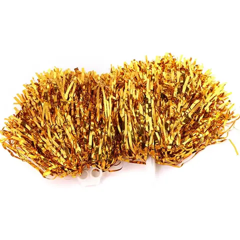 Cheerleading Pom-Poms med handtag Cheerbollar Guld Gul Rosa Röd Grön Blå För Handdans Dam Flickor Barn Pompoms Tillbehör 10 best sales pom-pom-bollar - №9