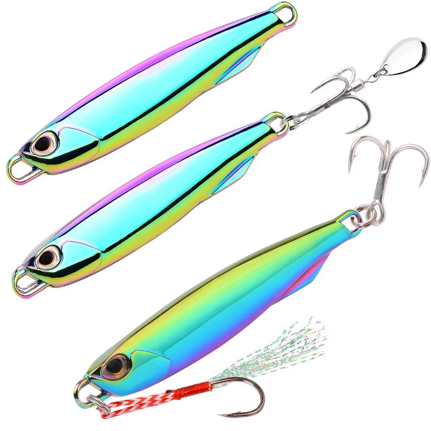 Metal Jig Bait 10g 15g 20g 30g 40g 60g 80g Mackerel Artificial Fishing Lure Sinking Far Casting Jigging Bait Spoon Spinnerbait