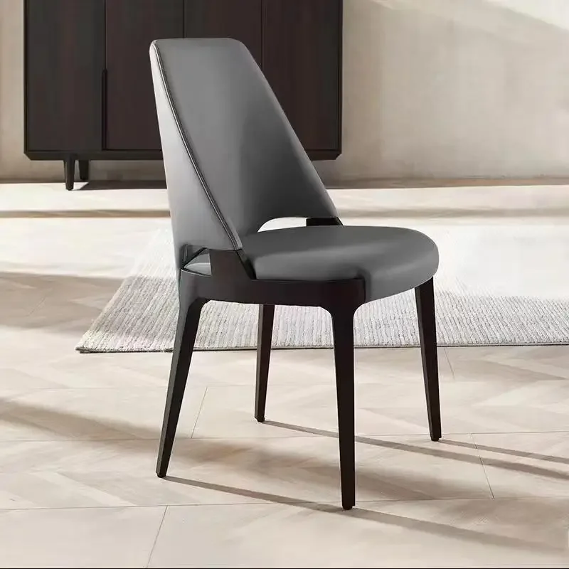 Nordic Modern Dining Chairs Comfortable Ergonomic Leather Vanity Chair Designer Luxury Ensembles Salle À Manger Furniture