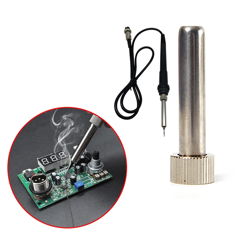 

1Set Stainless Steel 907 Solder Tip Sleeve Electric Soldering Iron Station Cannula Casing Handle Adapter Repair For NO.907T 905E