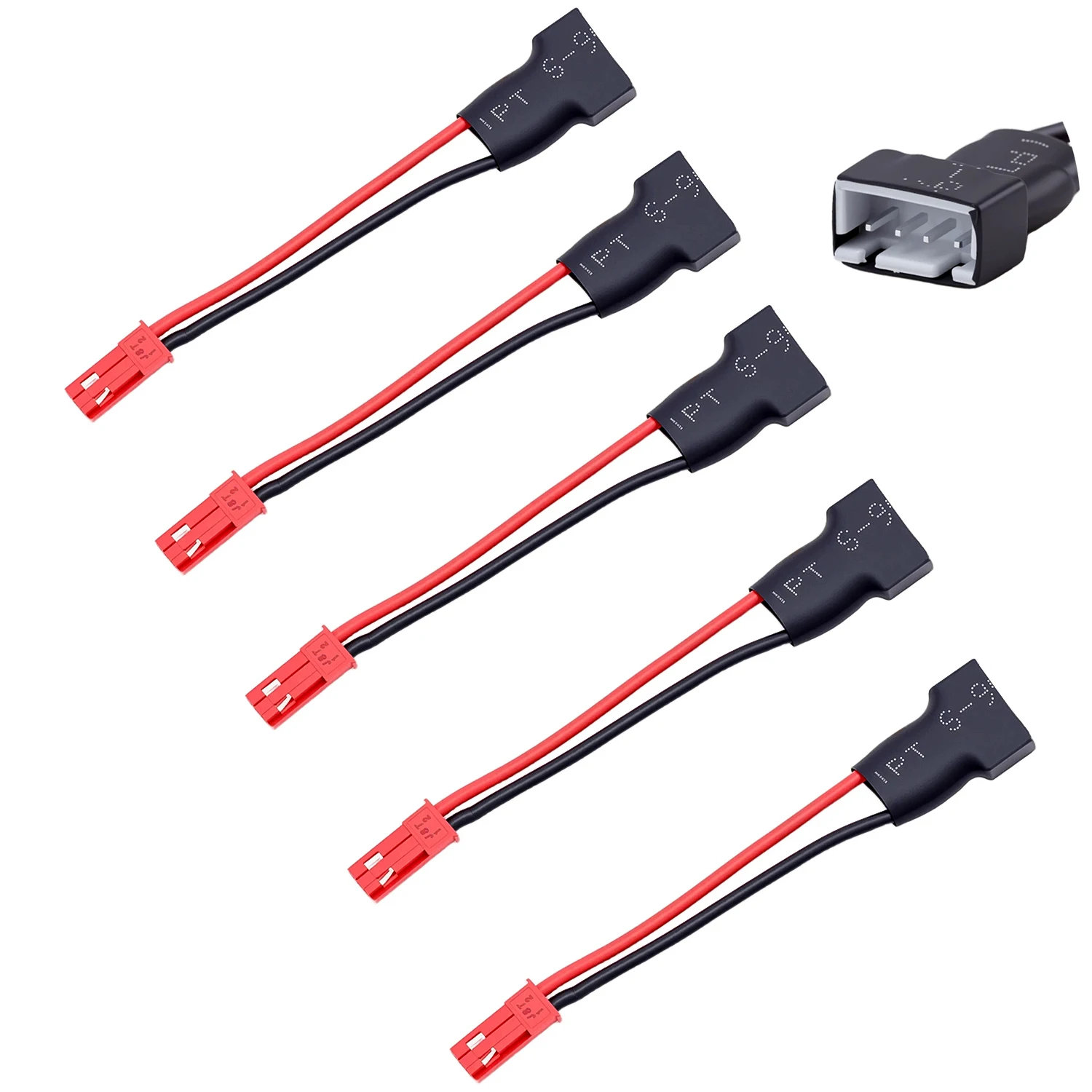 

TCRC 5PCS Servo to 3S Lipo Balance Port Connectors JST-XH Balance Male Plug to JST Male Plug Adapter