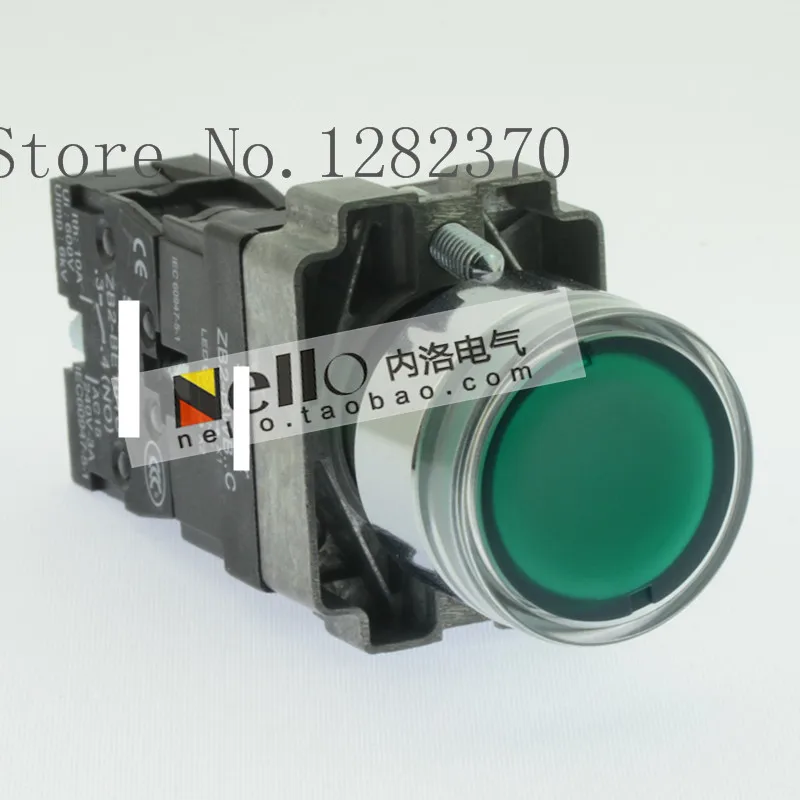 

[ZOB] original button switch illuminated 220V 22mm XB2-BW33M1C self-reset 1 NO LED --10pcs/lot