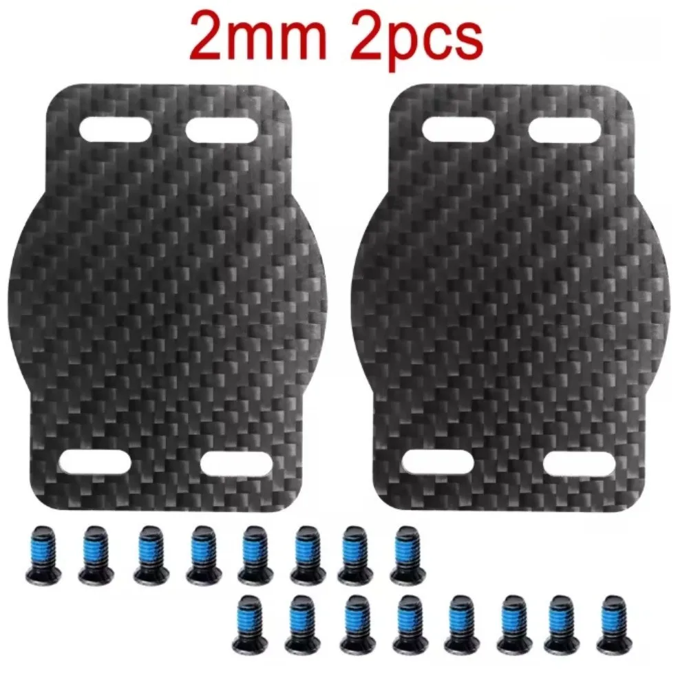 Carbon Fiber Foot Pedal Lock Plate Set 2pcs for For WAHOO For SPEEDPLAY For ZERO Pedals Height Adjustable 0.5 1 2 mm Spacers - view 3