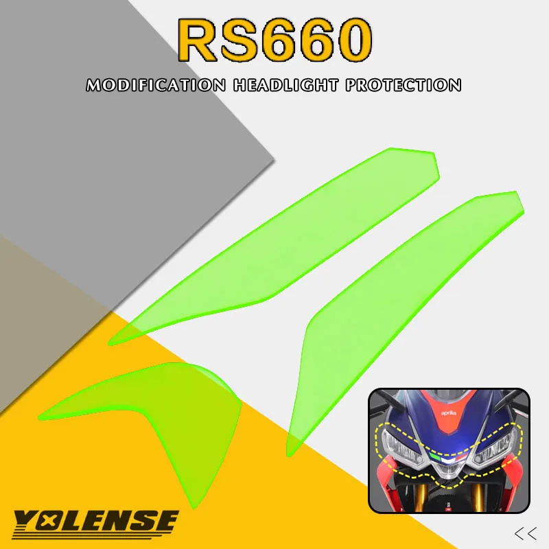 

For RS 660 2020-2023 RS600 Front Headlight Cover Guard Acrylic Shield Screen Lens Accessories Headlamp Shield Protector