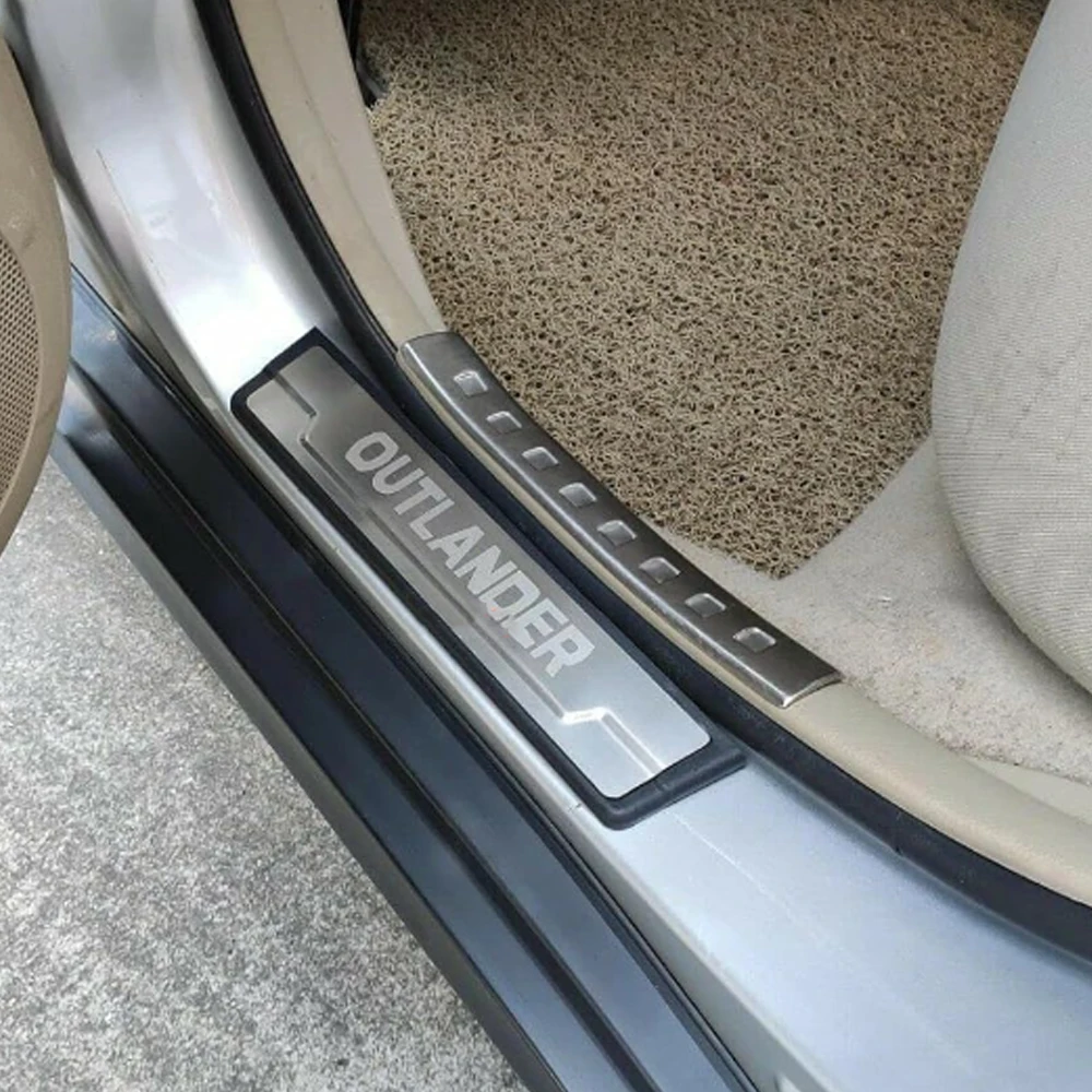 Accessories For Mitsubishi Outlander 2024 2016 2019 2023 Stainless Steel Door Sill Pedal Protector Plate Car Styling Sticker